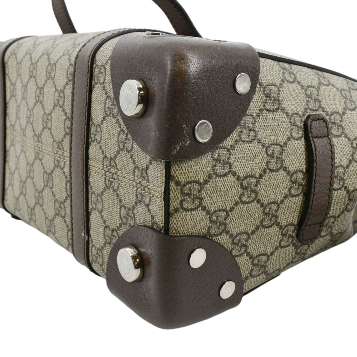 GUCCI Small GG Supreme Canvas Tote Bag Beige 643814