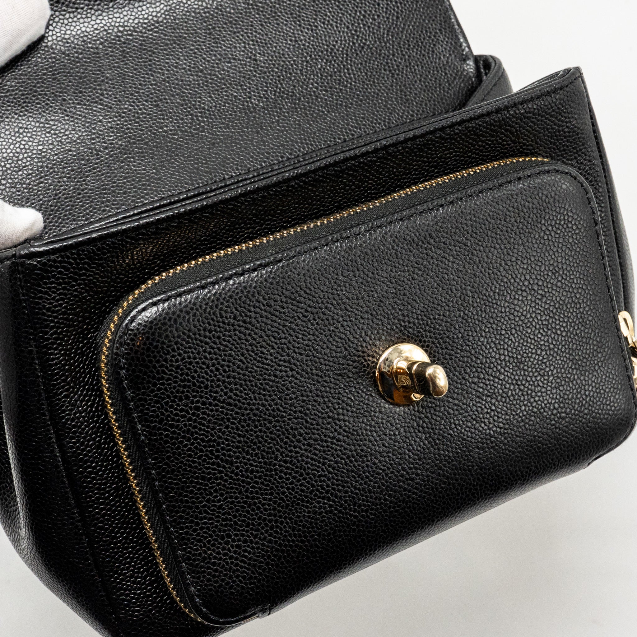 Chanel Small Business Affinity Caviar Black L