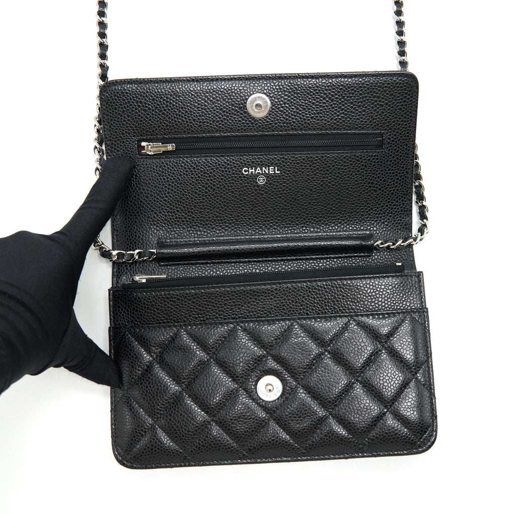 Chanel Classic Wallet On Chain Caviar Black