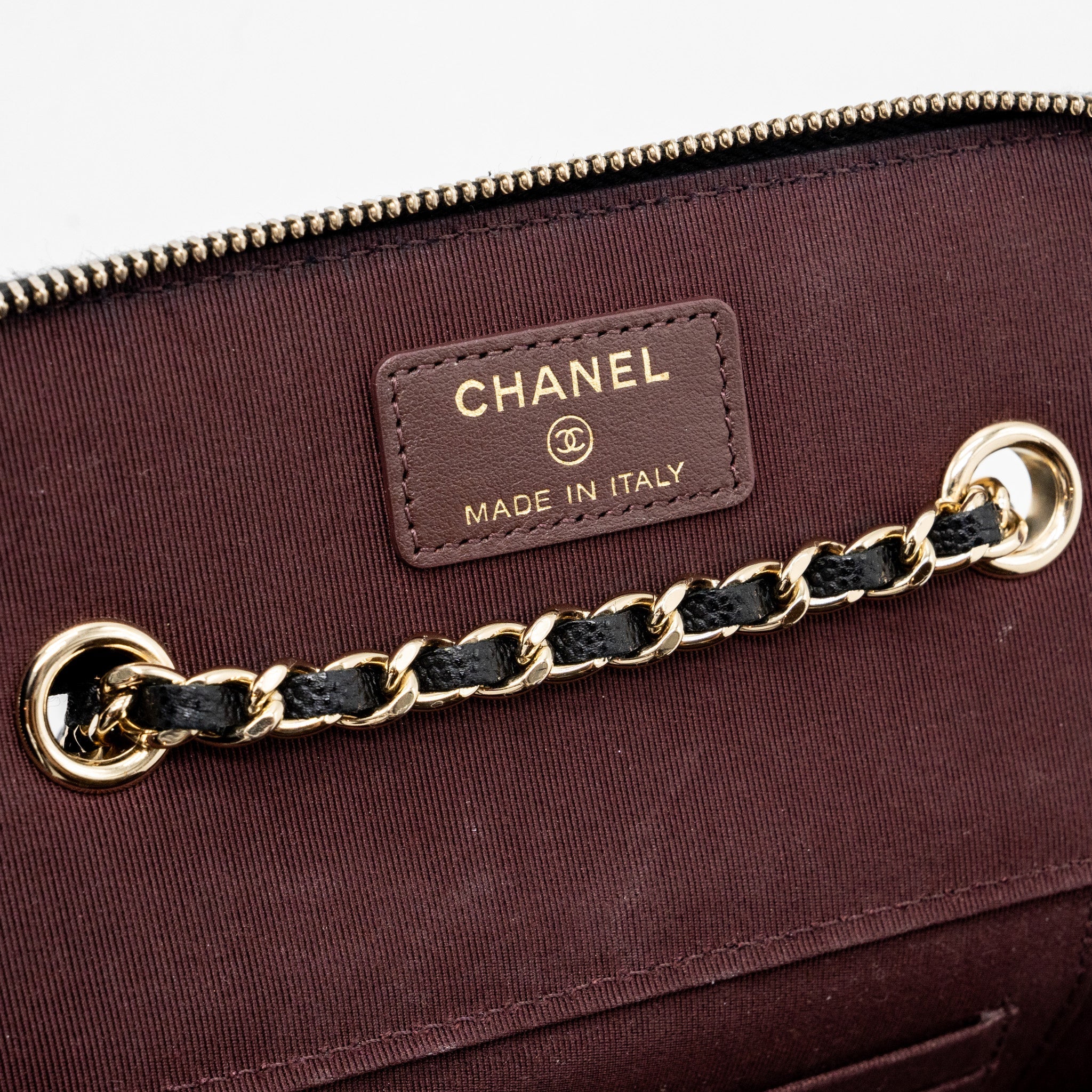 Chanel Long Vanity Case Caviar Black L
