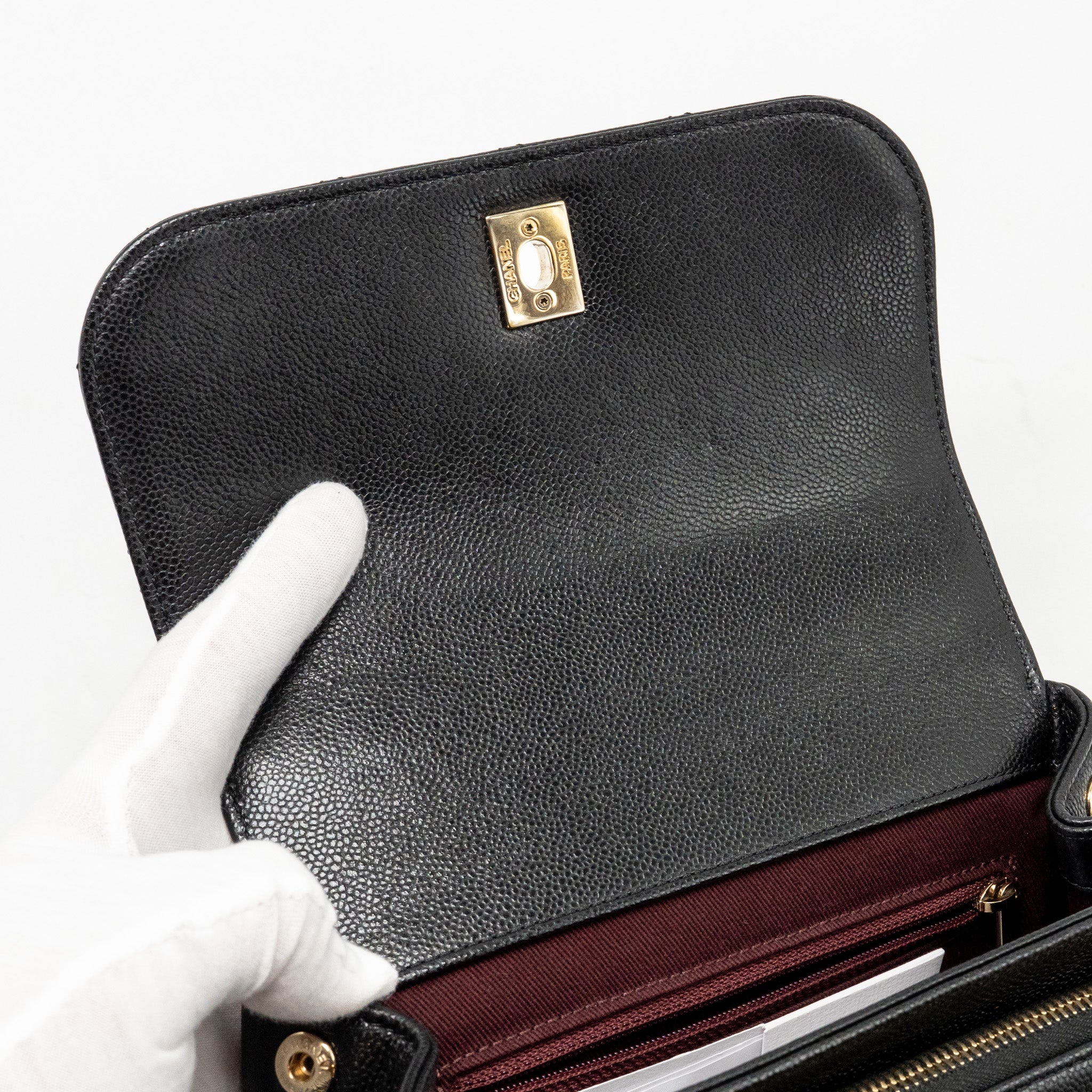 Chanel Small Business Affinity Caviar Black L