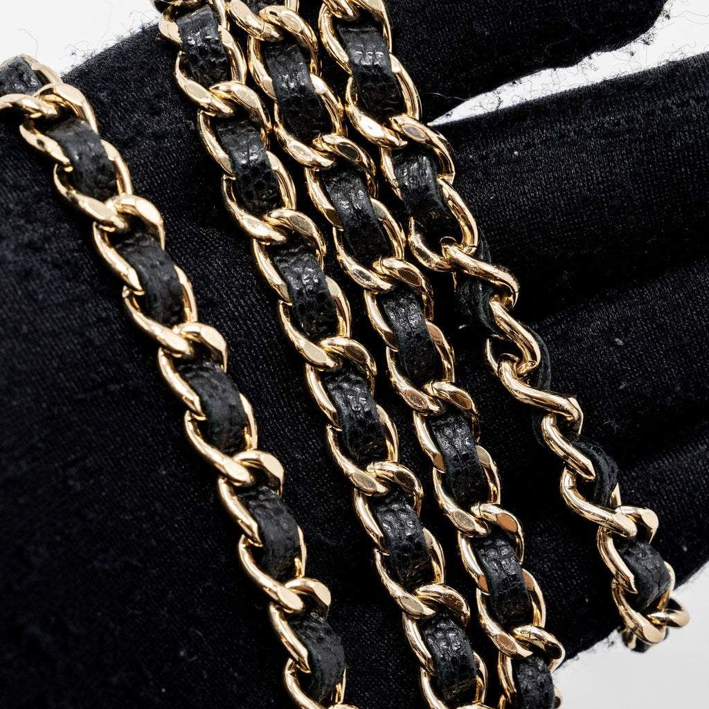 Chanel Long Vanity Case Caviar Black L