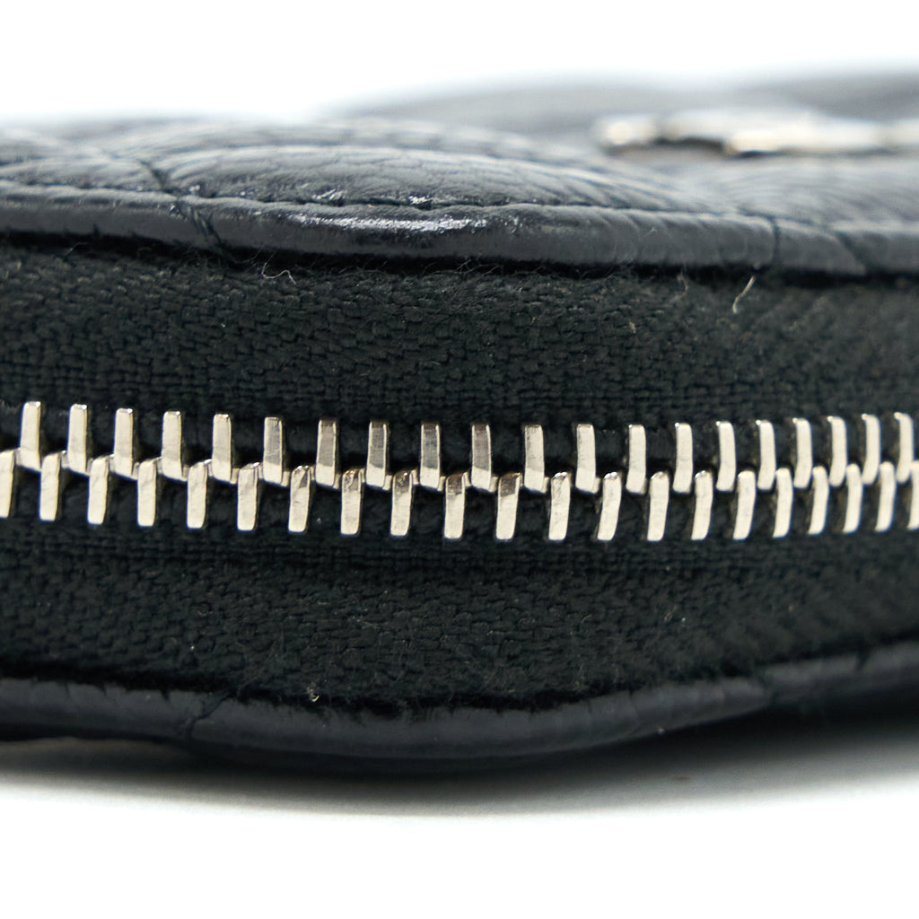 Chanel Small Zip Card Holder Caviar Black