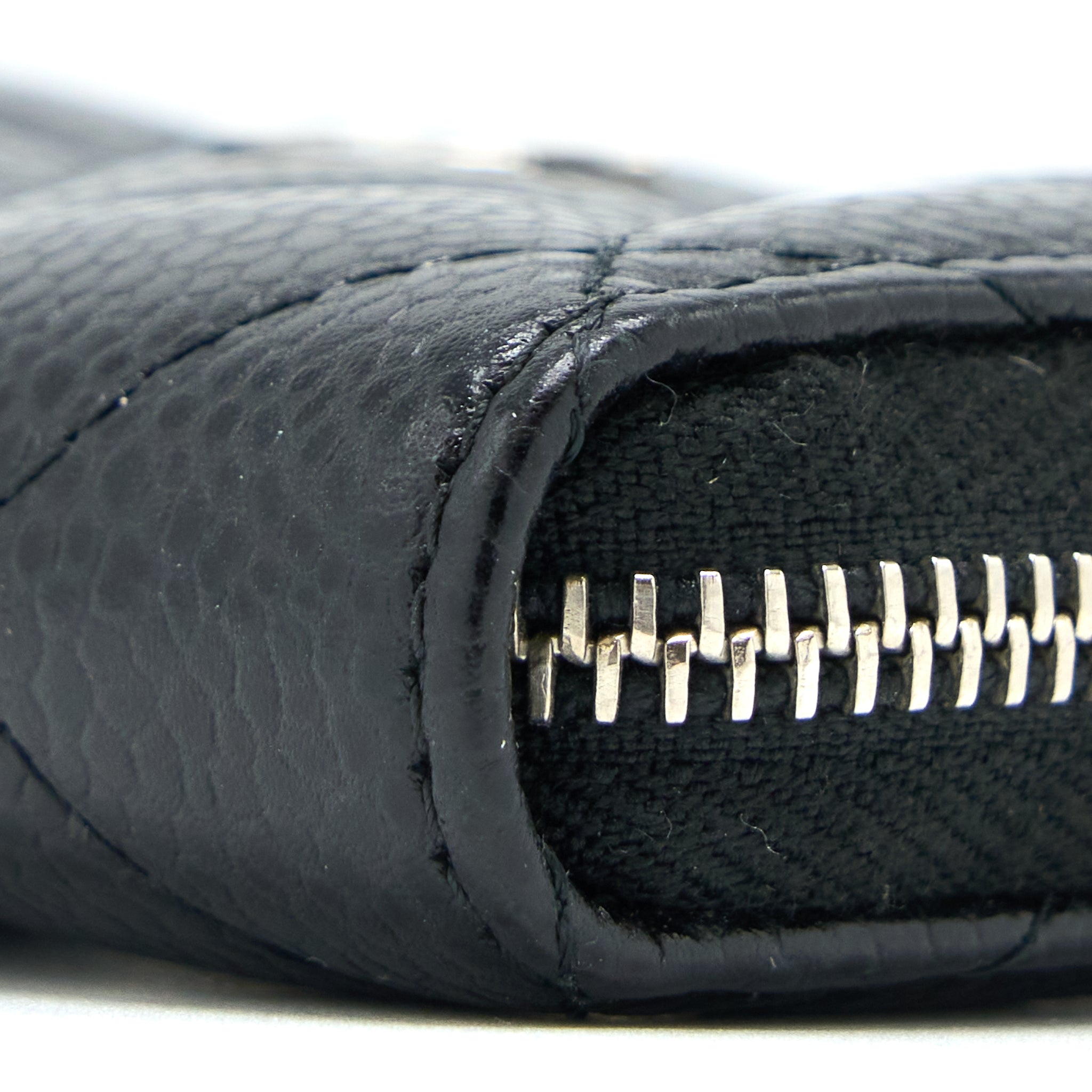 Chanel Small Zip Card Holder Caviar Black