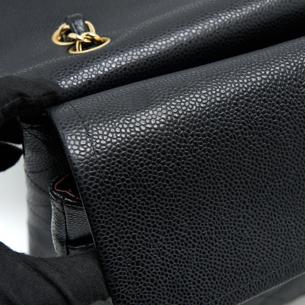 Chanel Maxi Classic Double Flap Bag Caviar Black
