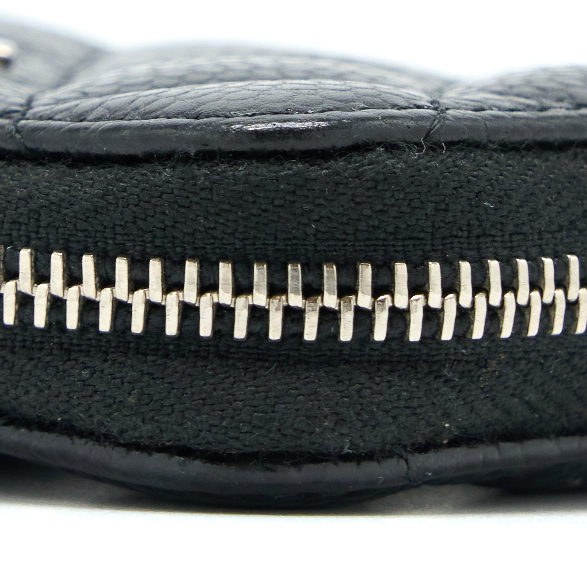 Chanel Small Zip Card Holder Caviar Black
