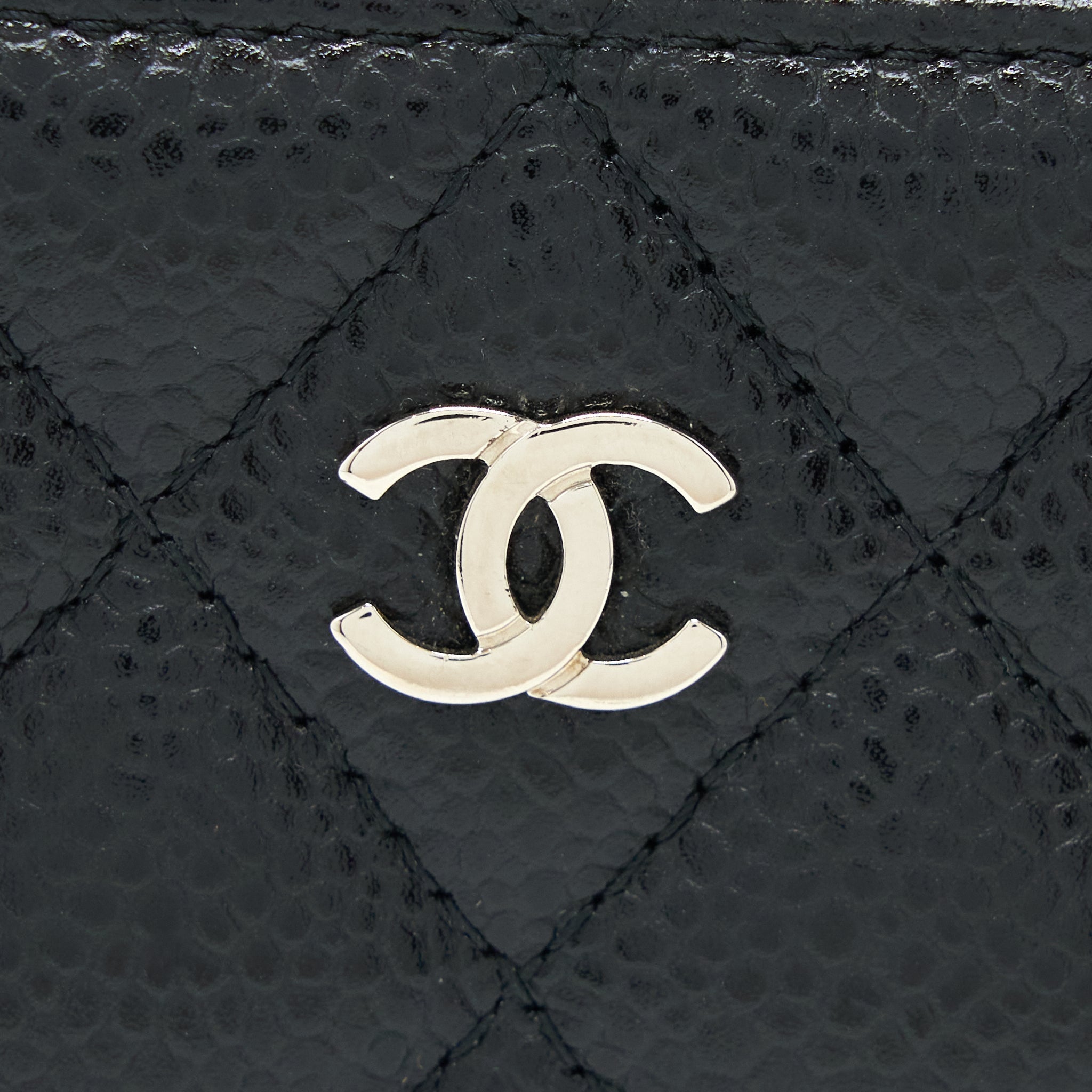 Chanel Small Zip Card Holder Caviar Black