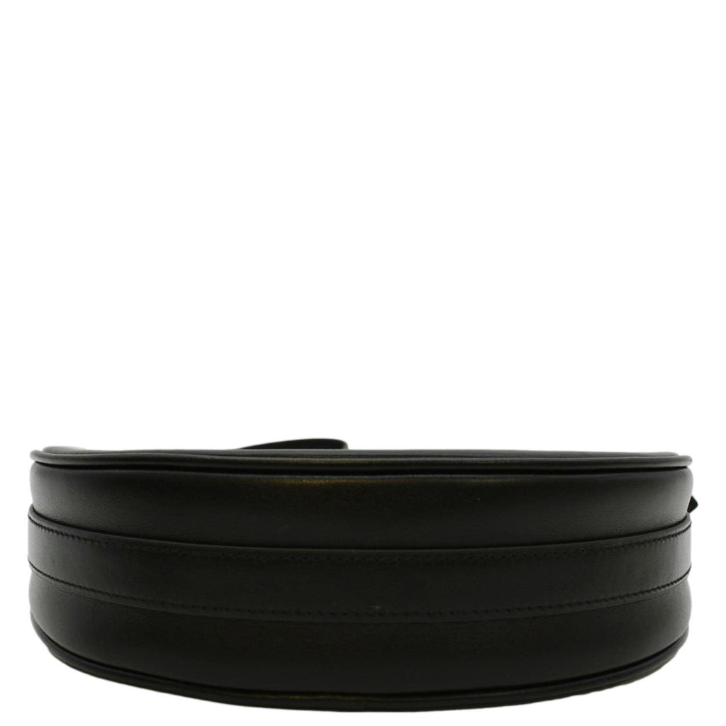 PRADA Arque Leather Shoulder Bag Black