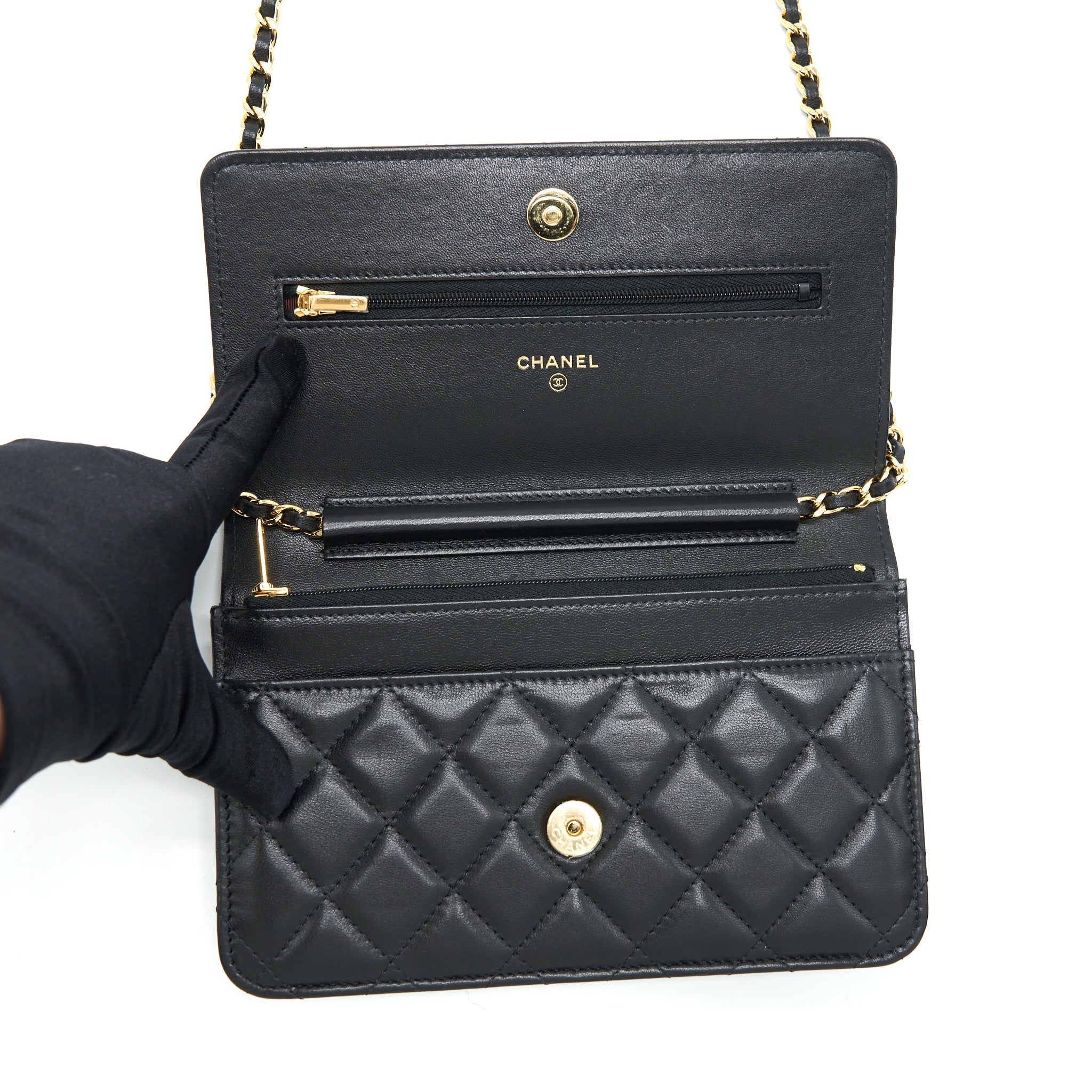 Chanel Classic Wallet On Chains Lambskin Black