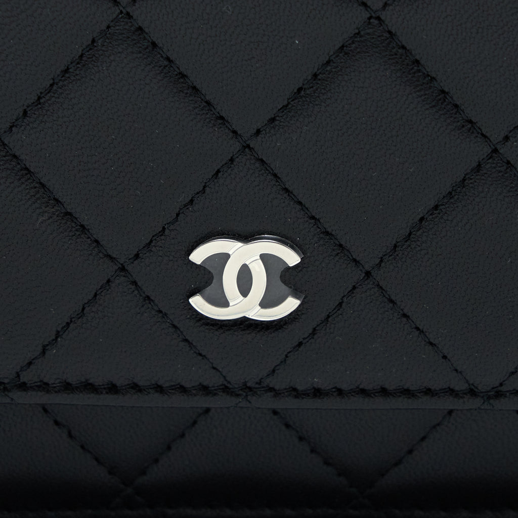 Chanel Classic Wallet on Chain Lambskin Black  (Microchip)