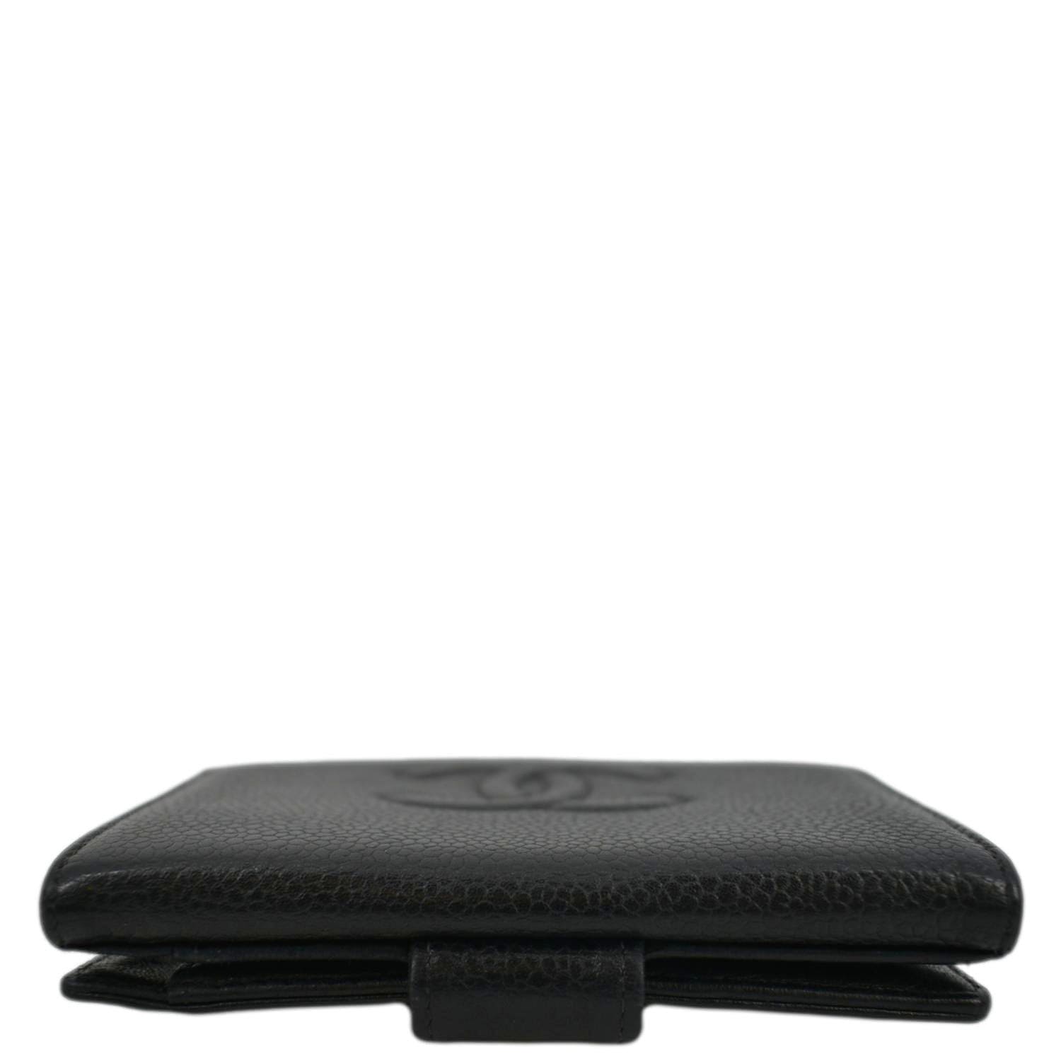 CHANEL Timeless CC Flap Caviar Leather Wallet Black