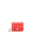Chanel Mini Square Flap Bag Lambskin Orange Red