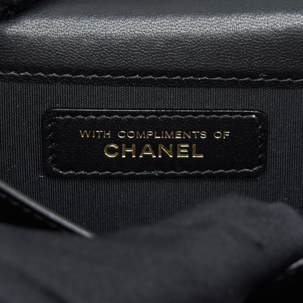 Chanel Small Flap Wallet Velvet Black L