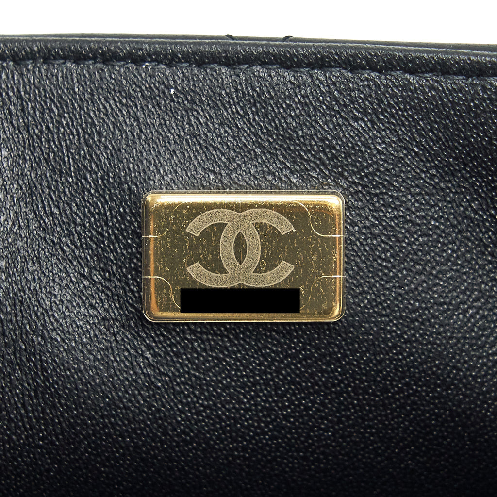 Chanel Mini Square Flap Bag Lambskin Black L