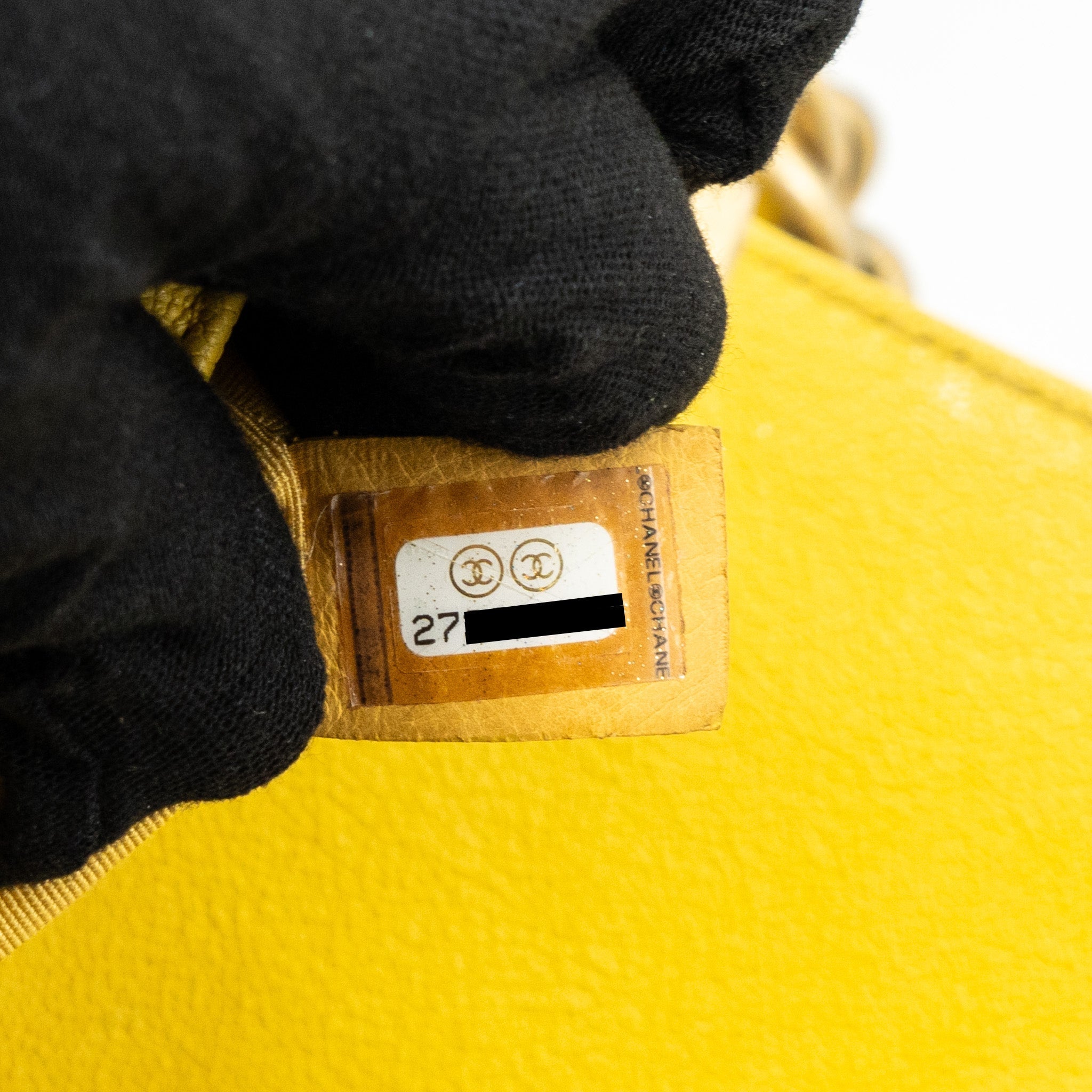 Chanel Small Boy Bag Grain Calfskin Yellow