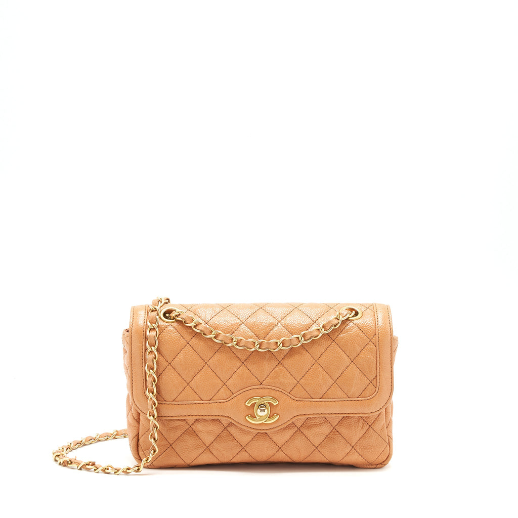 Chanel Seasonal Flap Bag Grained Calfskin Pink