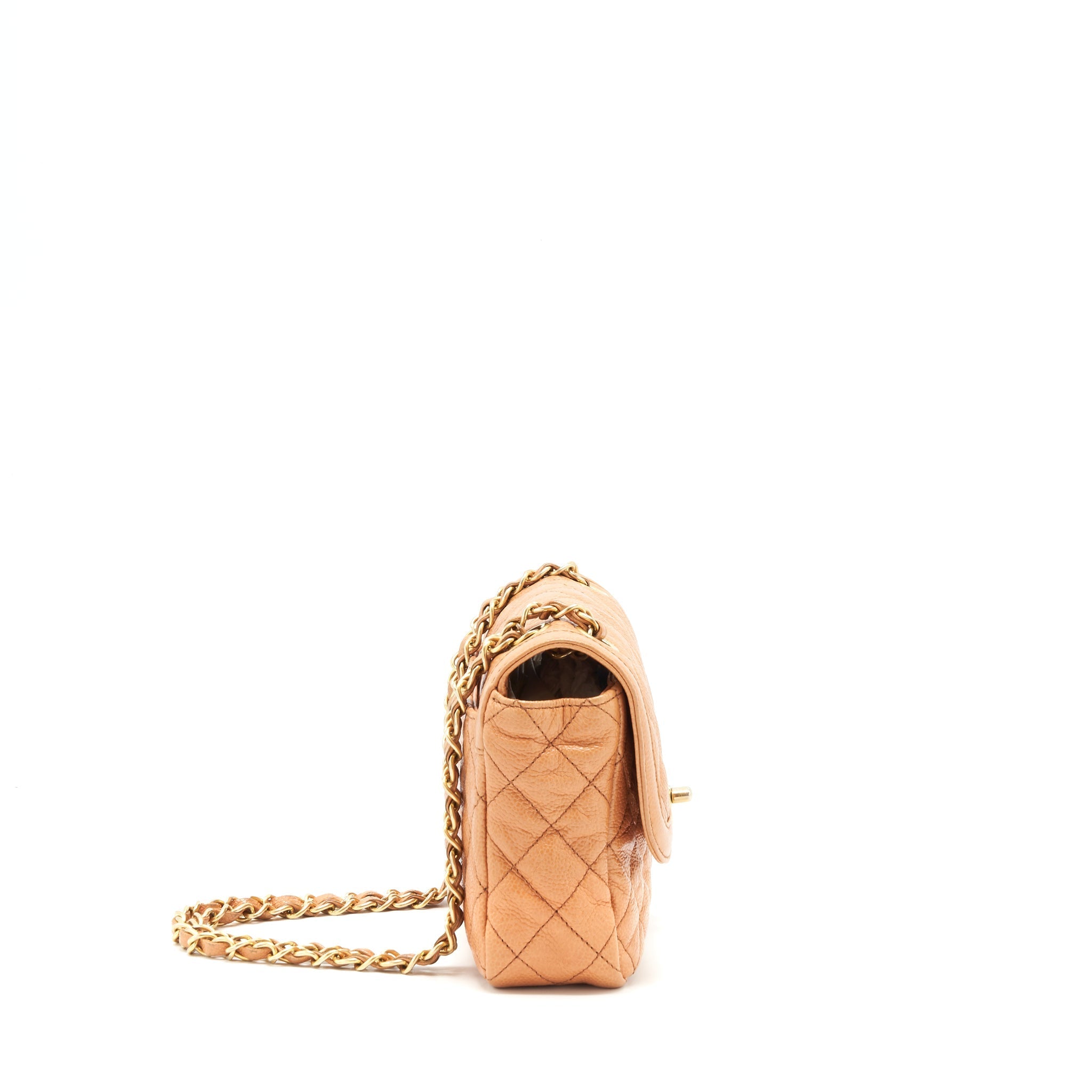 Chanel Seasonal Flap Bag Grained Calfskin Pink