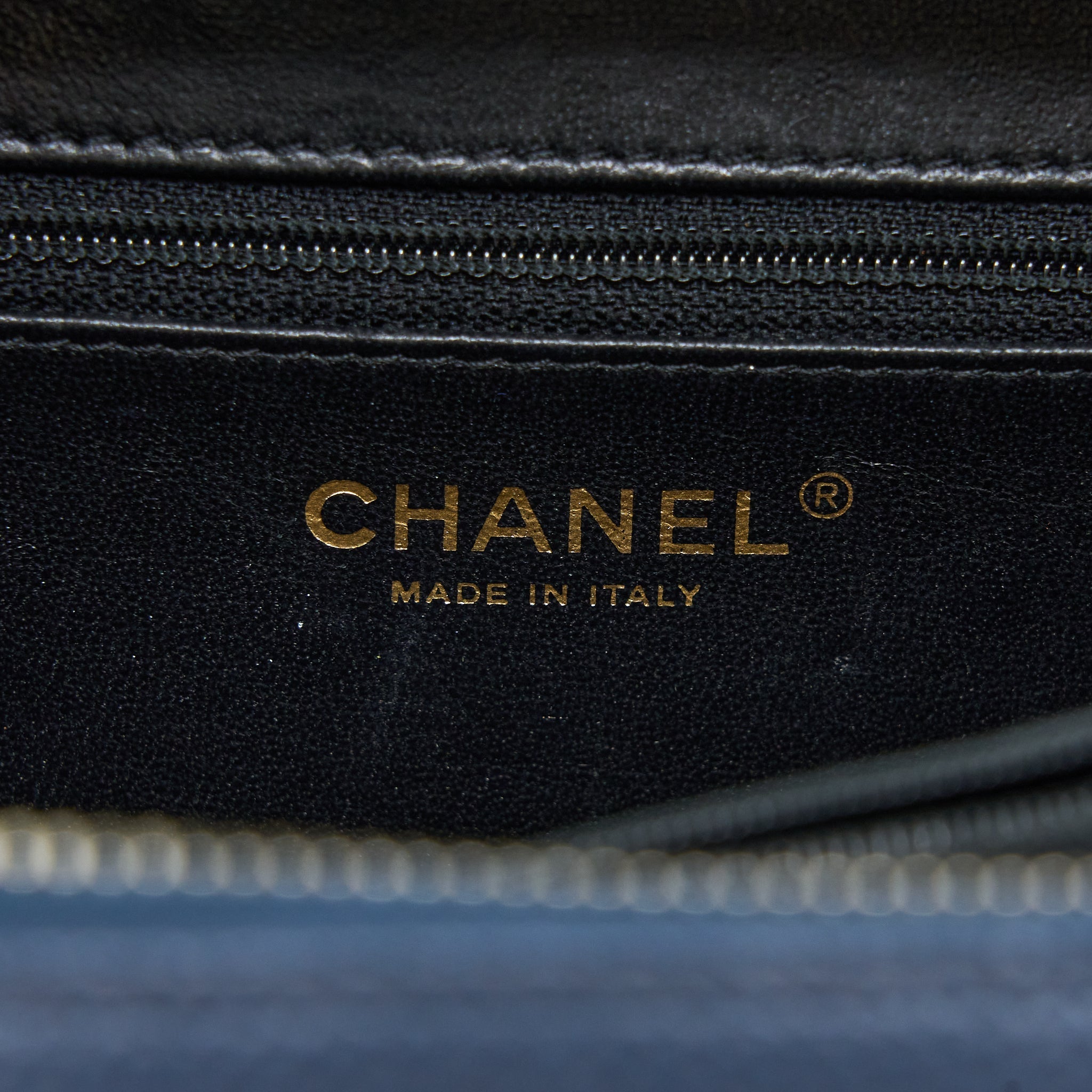 Chanel Medium Filigree Vanity Camera Bag Caviar Blue/Black
