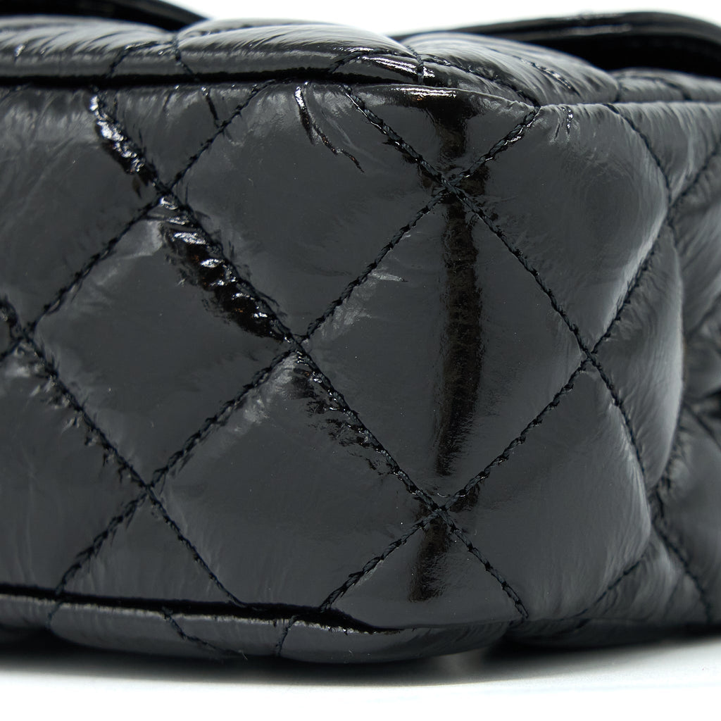 Chanel 23C Small Hobo Bag Shiny Calfskin Black Brushed  (Microchip)