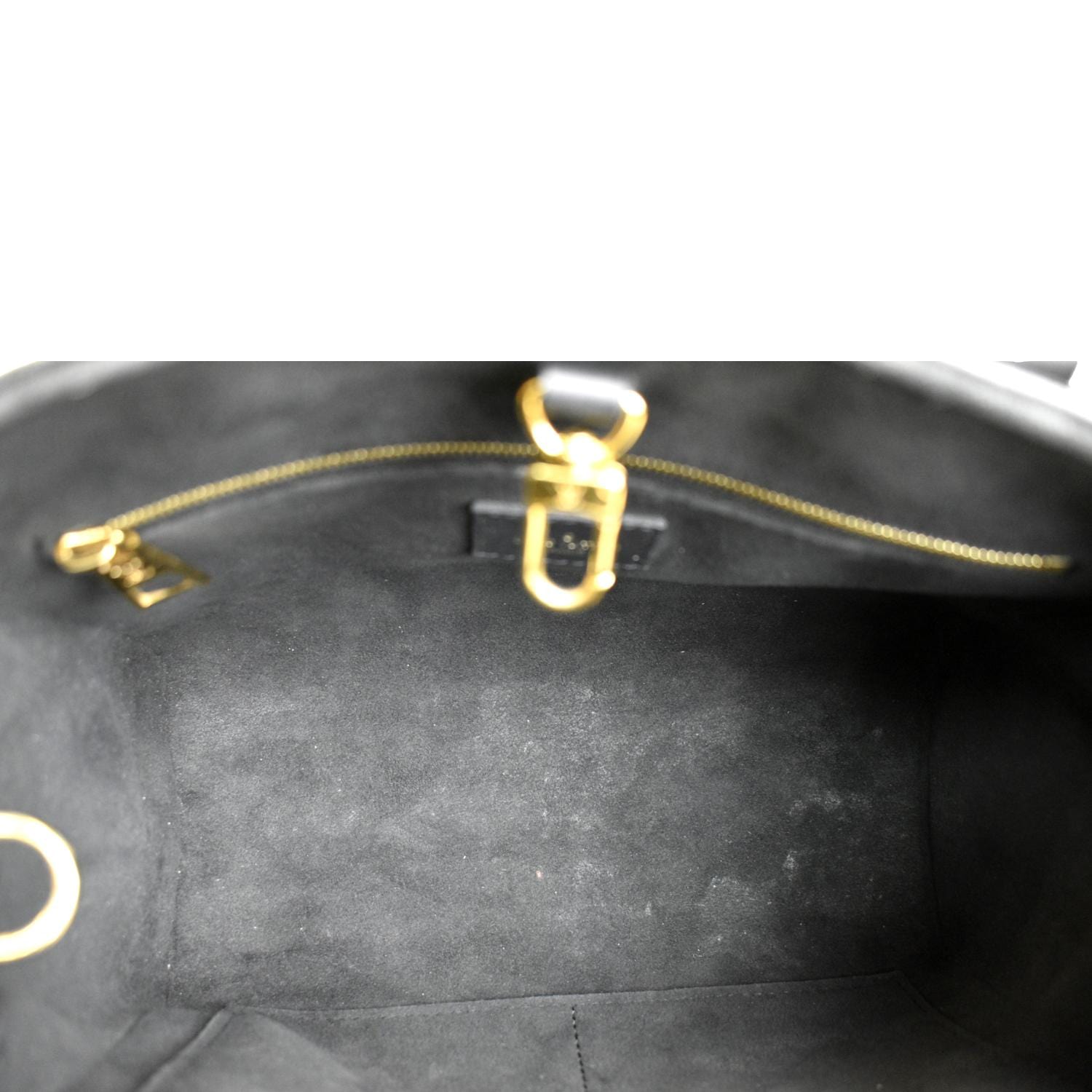 LOUIS VUITTON Onthego PM Monogram Empreinte Tote Shoulder Bag Black