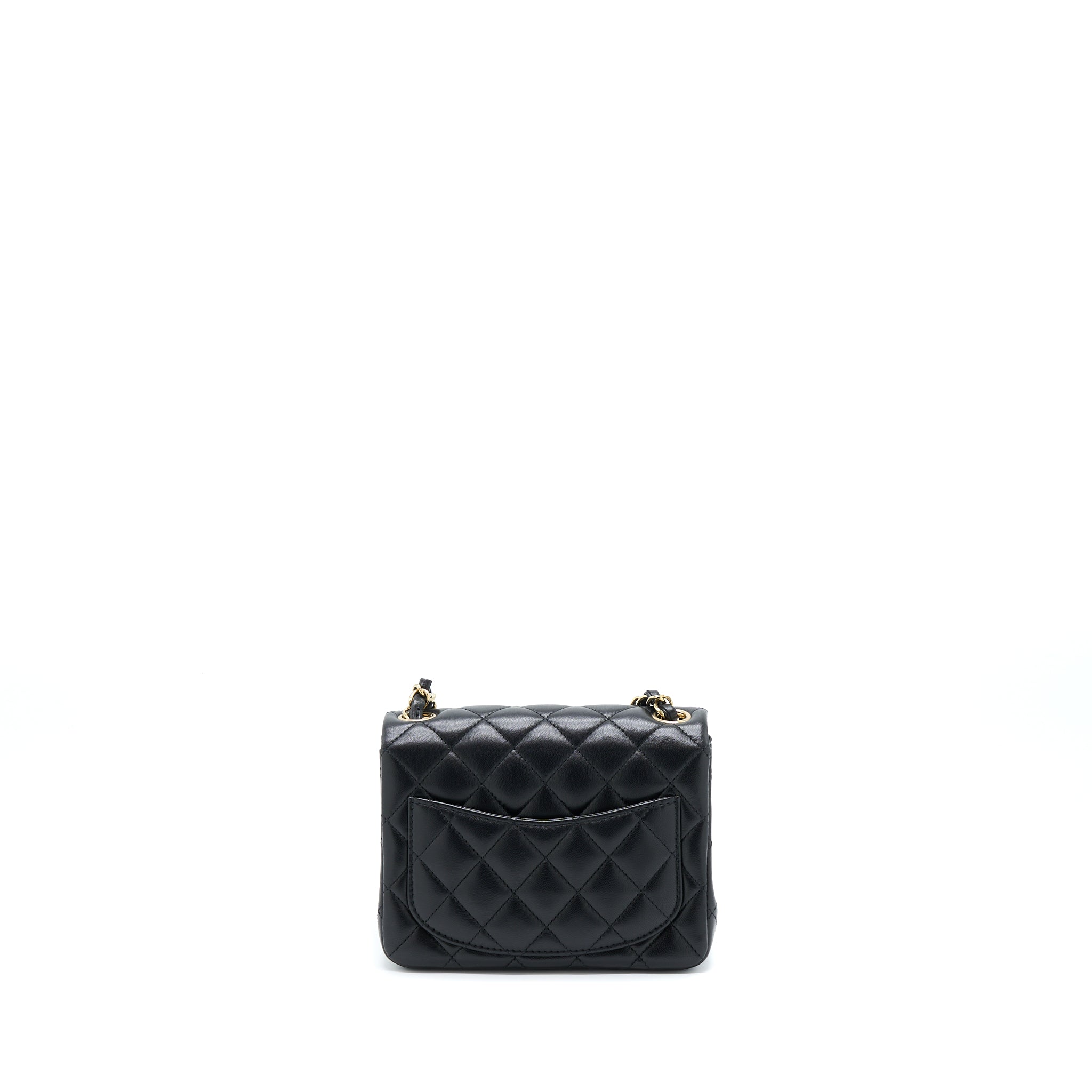 Chanel Mini Square Flap Bag Lambskin Black L