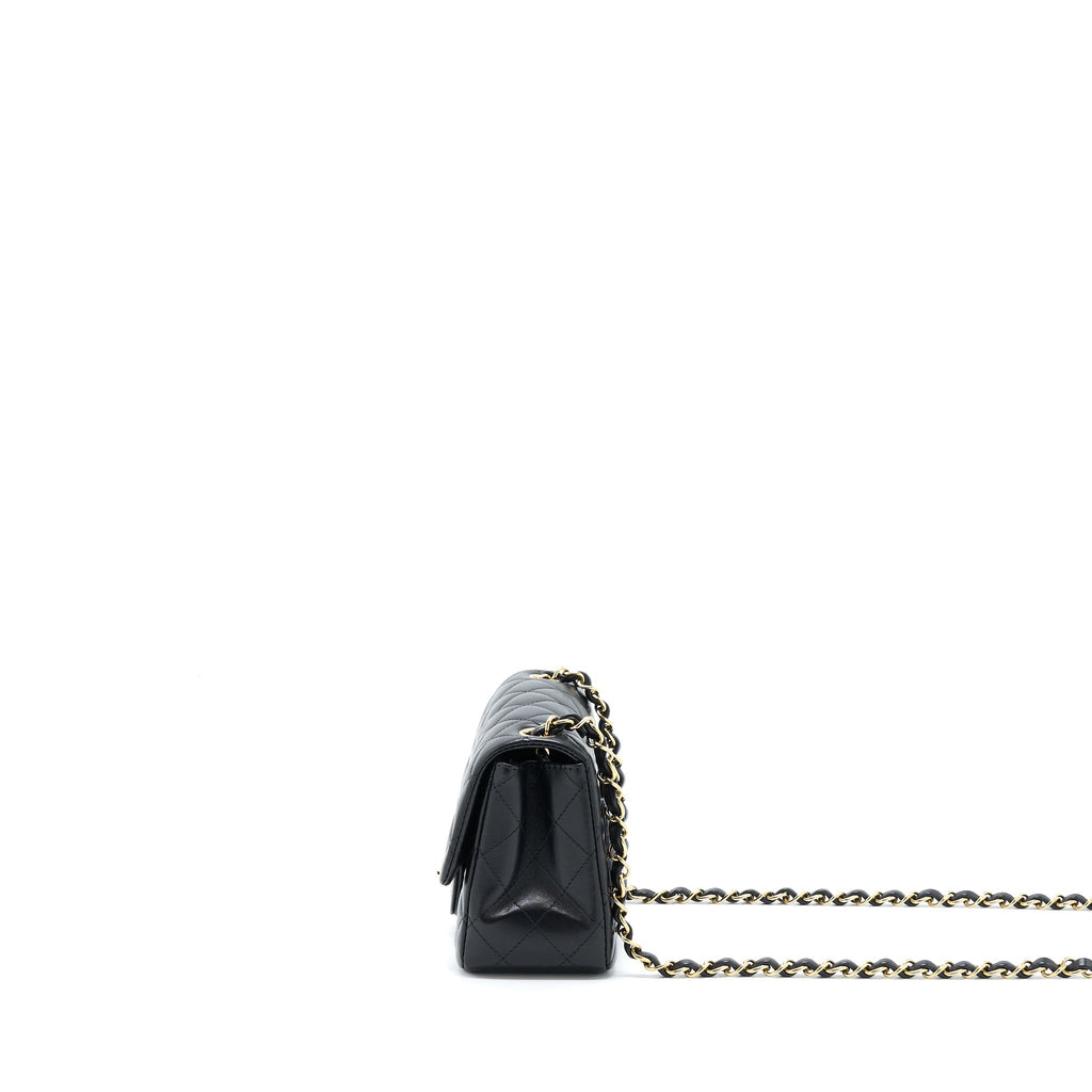 Chanel Mini Square Flap Bag Lambskin Black L
