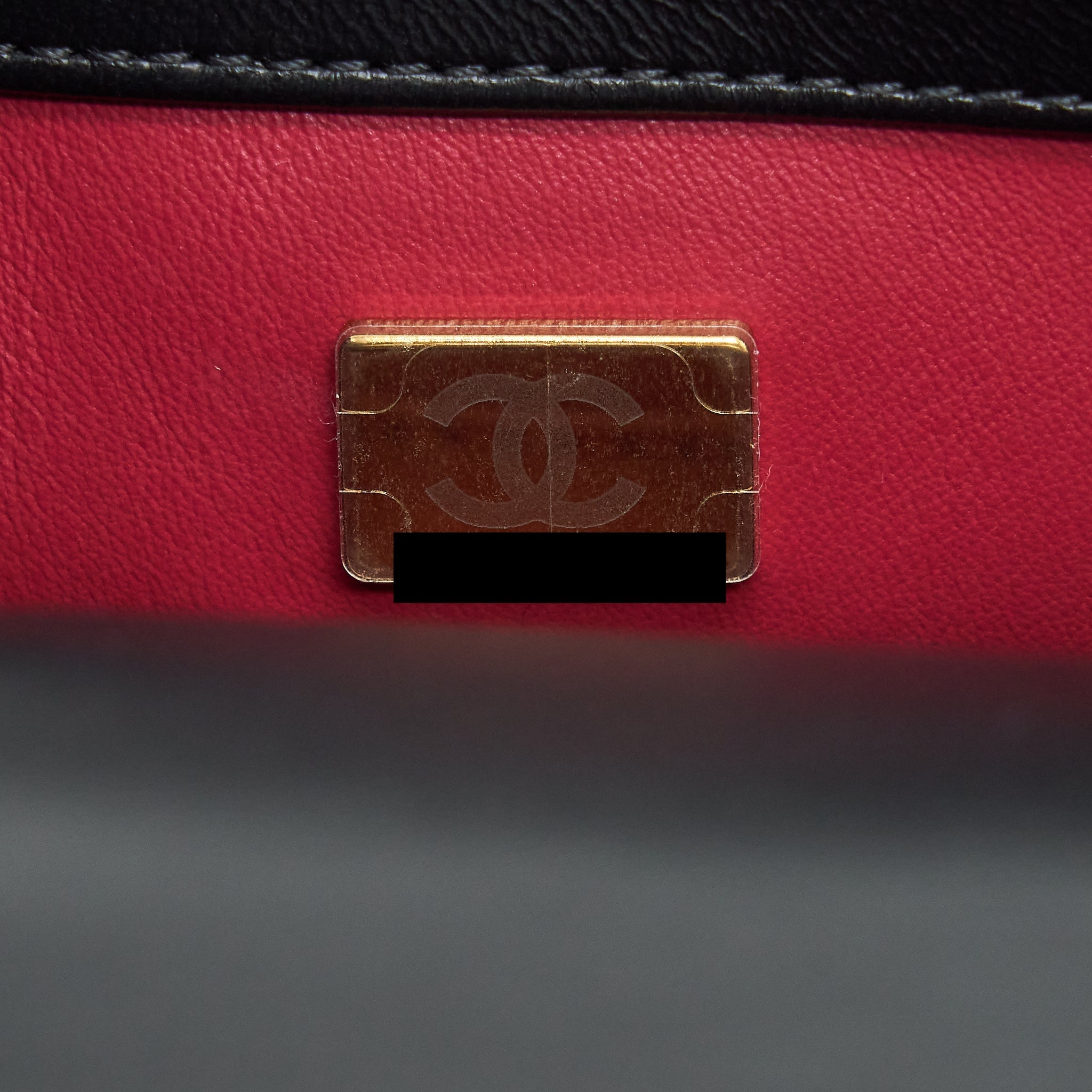 Chanel 22P Mini Square Flap Bag Lambskin Black Gold/Black Hardware