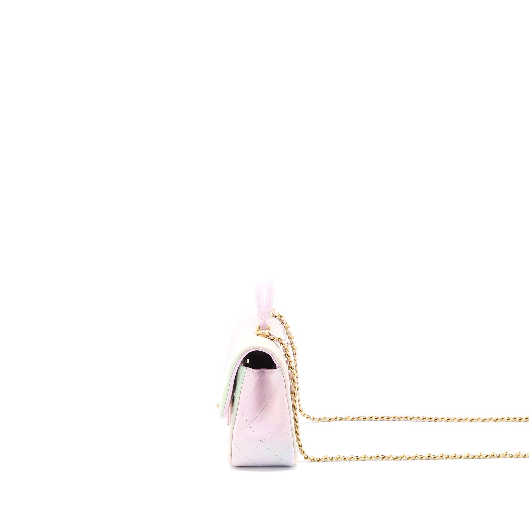 Chanel Top Handle Mini Rectangular Flap Ombré Multicolour Lambskin  (Microchip)