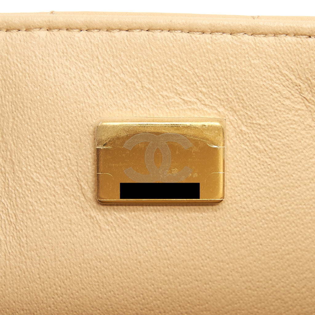 Chanel Mini Rectangular Lambskin Beige L