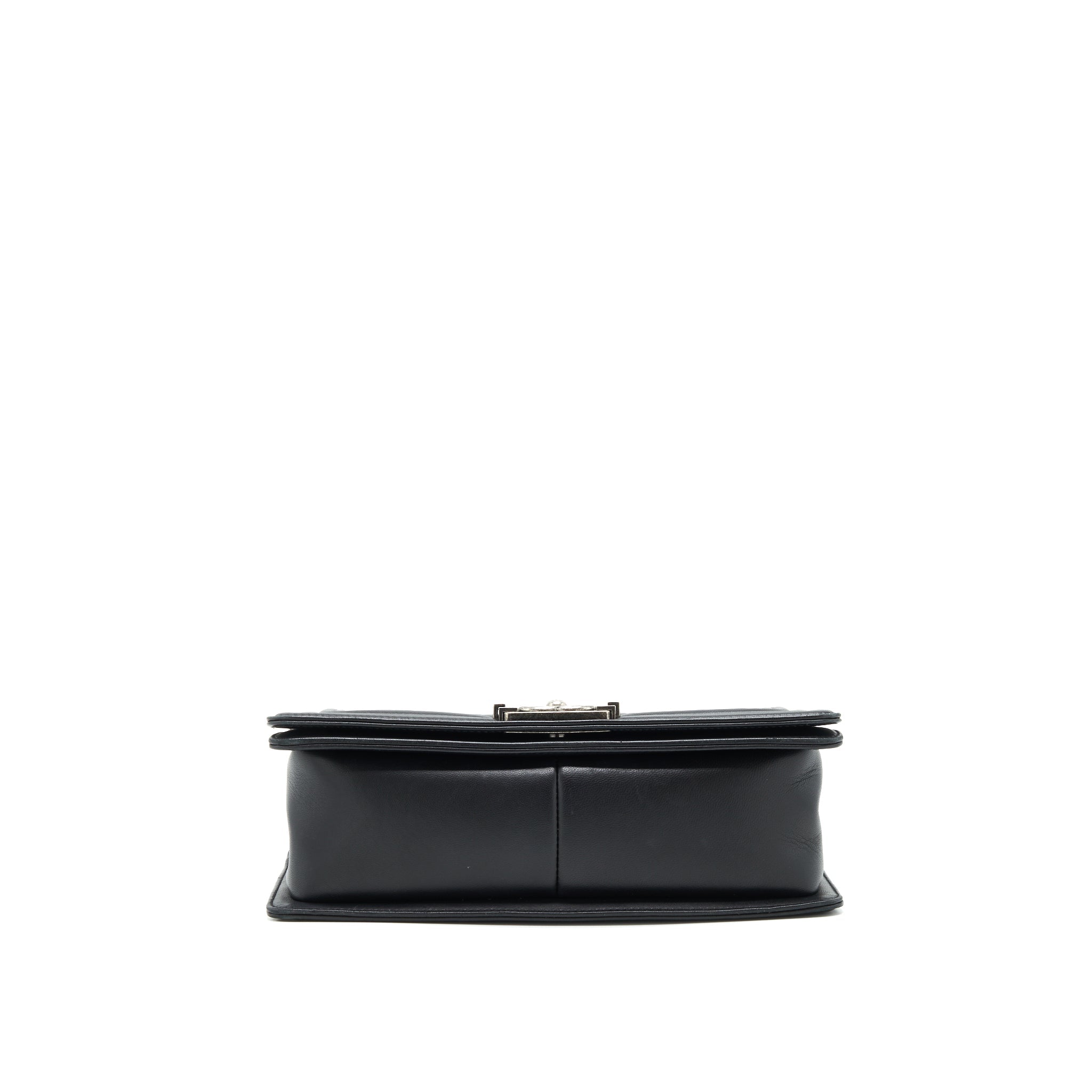 Chanel medium boy black Lambskin Ruthenium