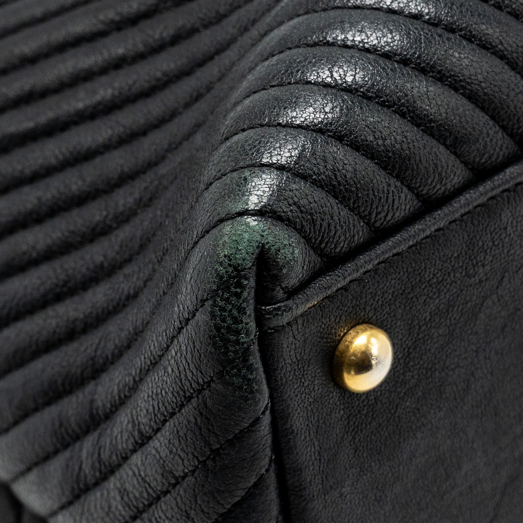 Chanel Chevron Shopping tote bag goatskin black