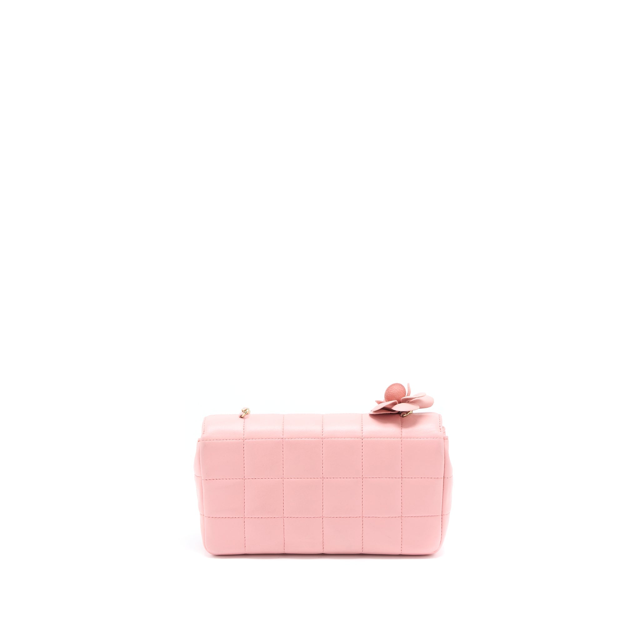 Chanel Camellia Mini Flap Bag Lambskin Pink