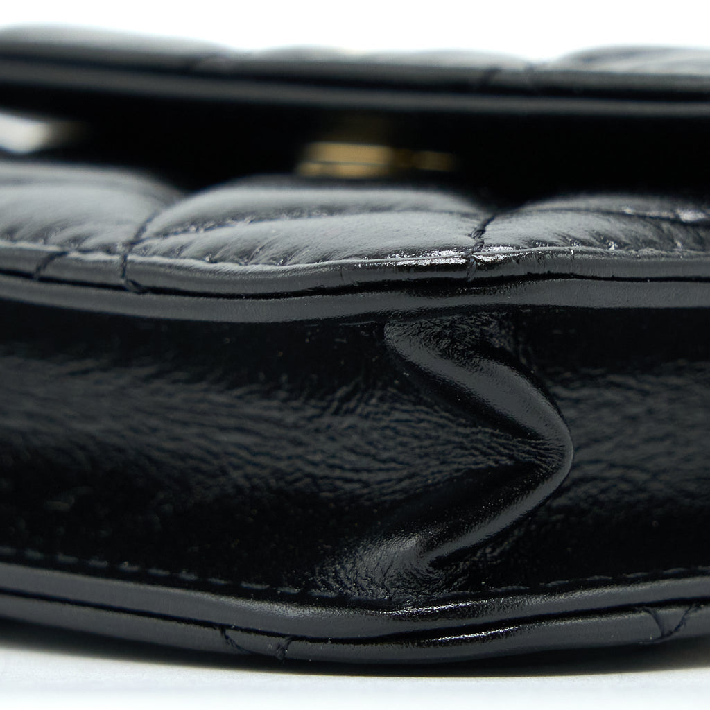 Chanel Mini Flap Bag with Giant Pearl Chain Lambskin Black L