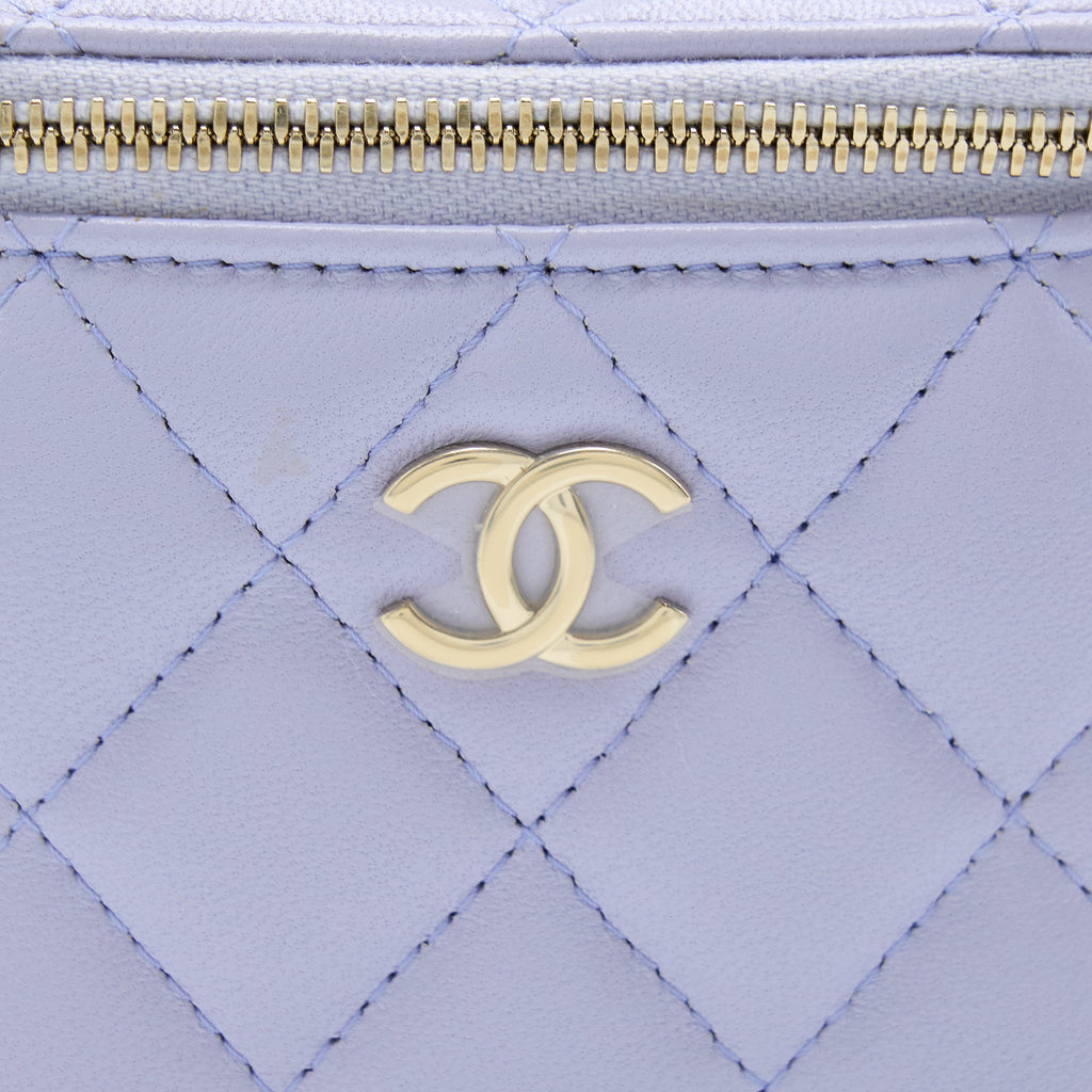 Chanel Top Handle Mini Vanity Case Light Purple L