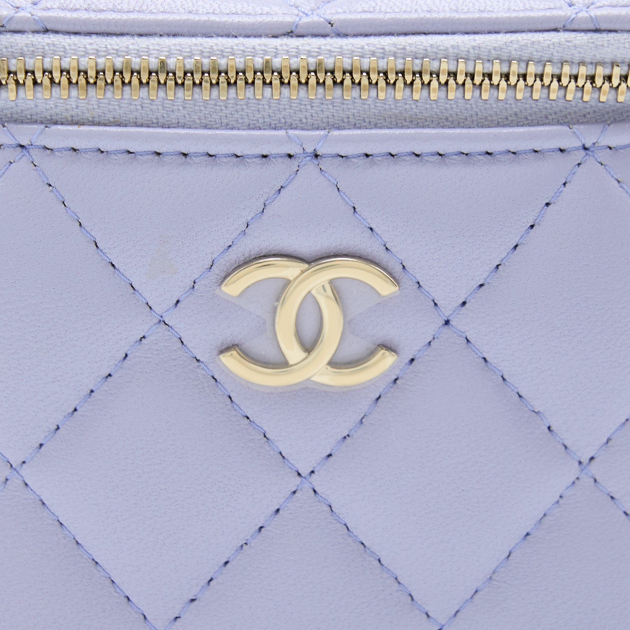 Chanel Top Handle Mini Vanity Case Light Purple L