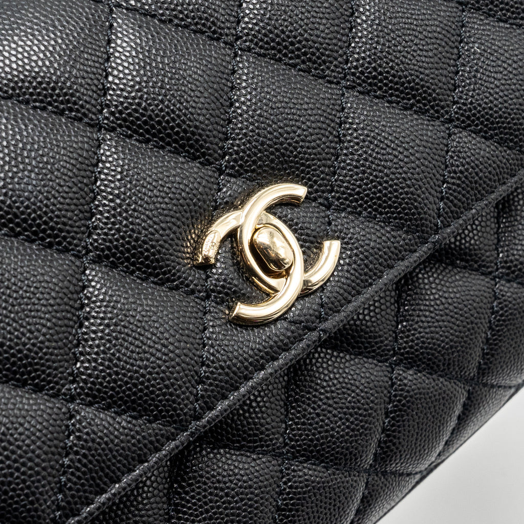 Chanel Small COCO Handle Caviar Black L (Microchip)