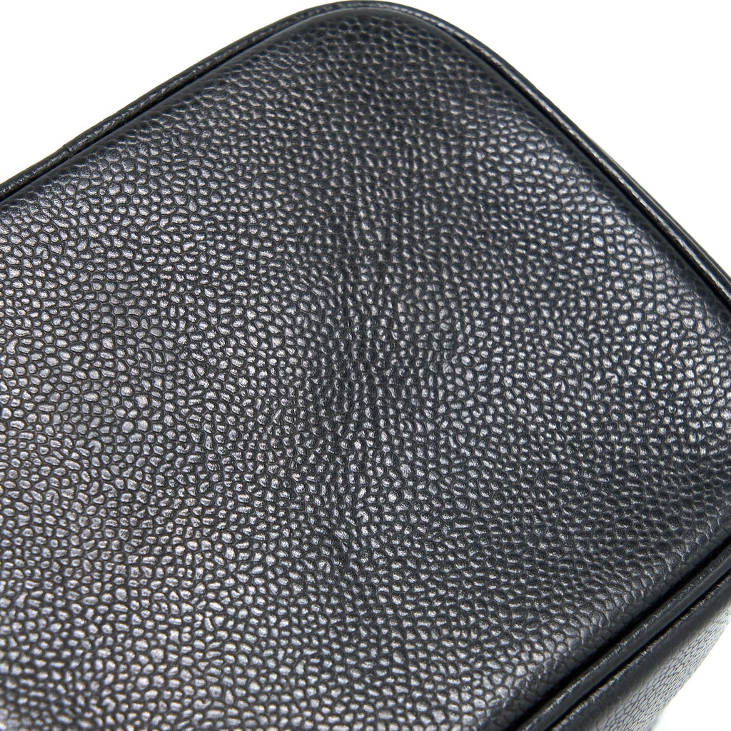 Chanel Vintage Vanity Case with Chain Caviar Black