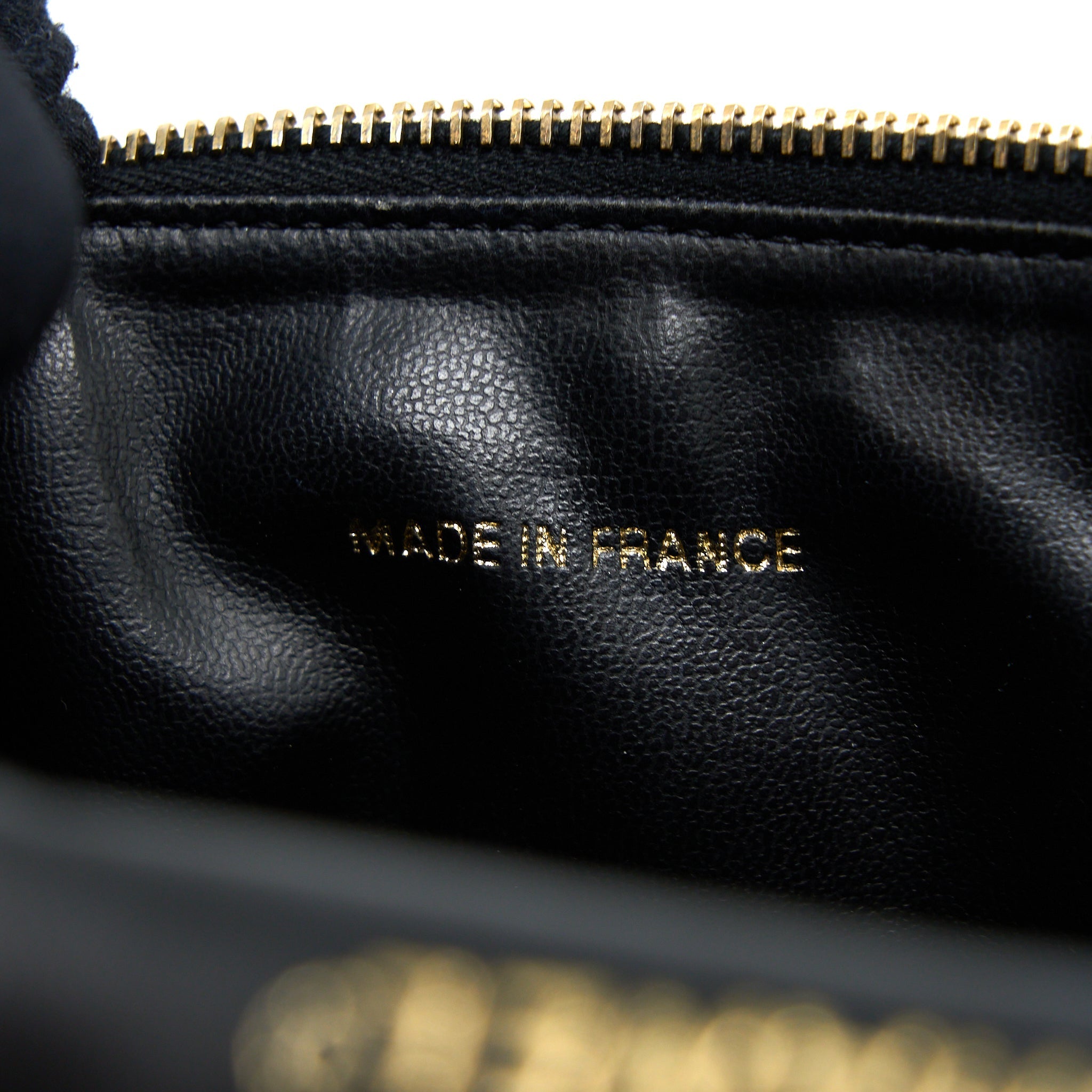 Chanel Vintage Vanity Case with Chain Caviar Black