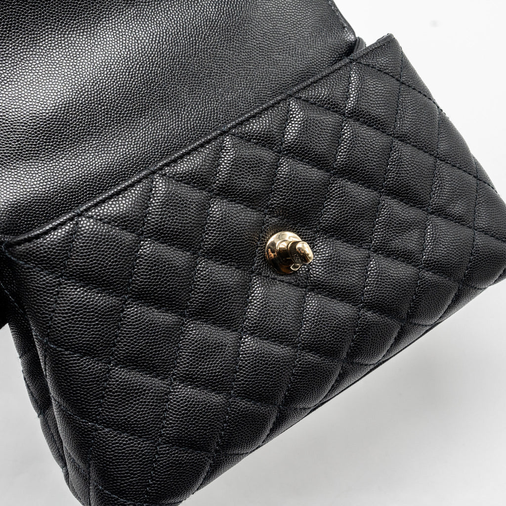 Chanel Small COCO Handle Caviar Black L (Microchip)