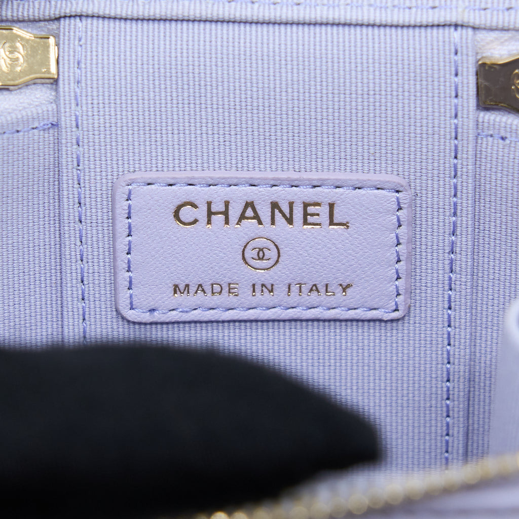 Chanel Top Handle Mini Vanity Case Light Purple L