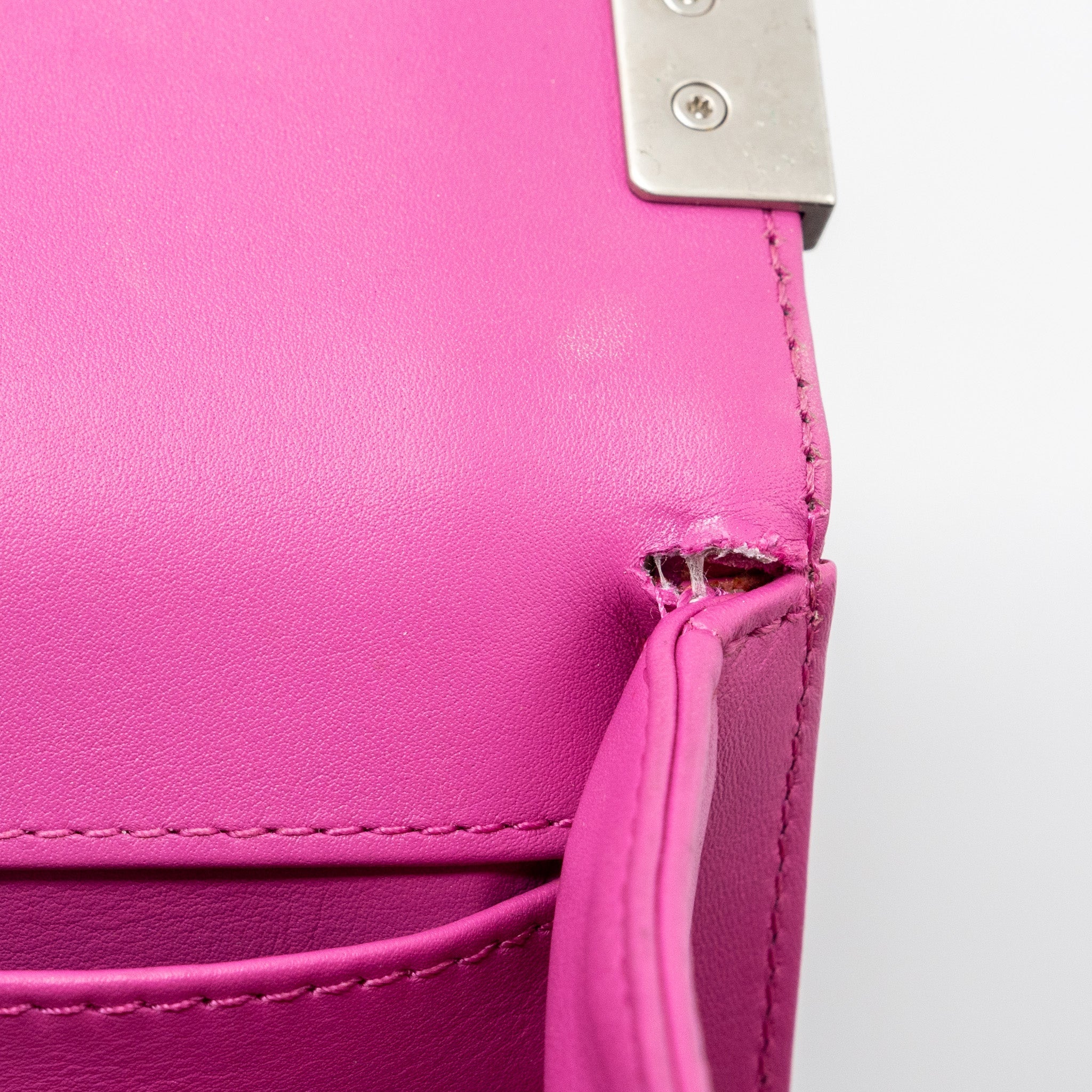 Chanel Medium Boy Bag Python Pink Brushed
