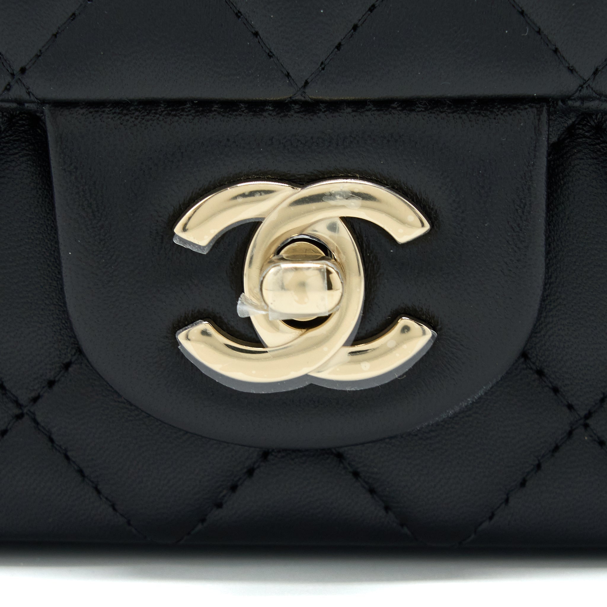 Chanel Classic Mini Rectangular Flap Bag Lambskin Black L (Microchip)