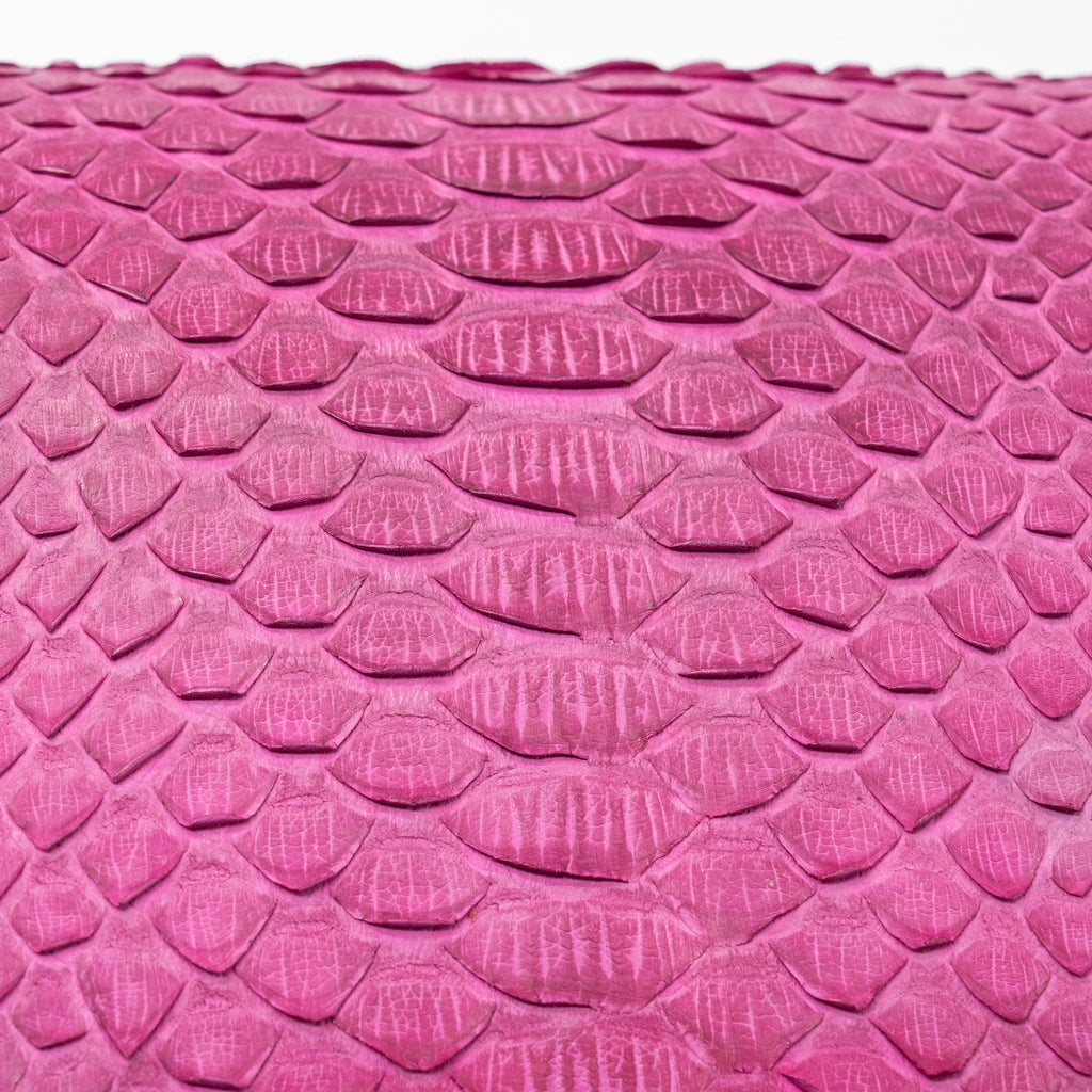 Chanel Medium Boy Bag Python Pink Brushed