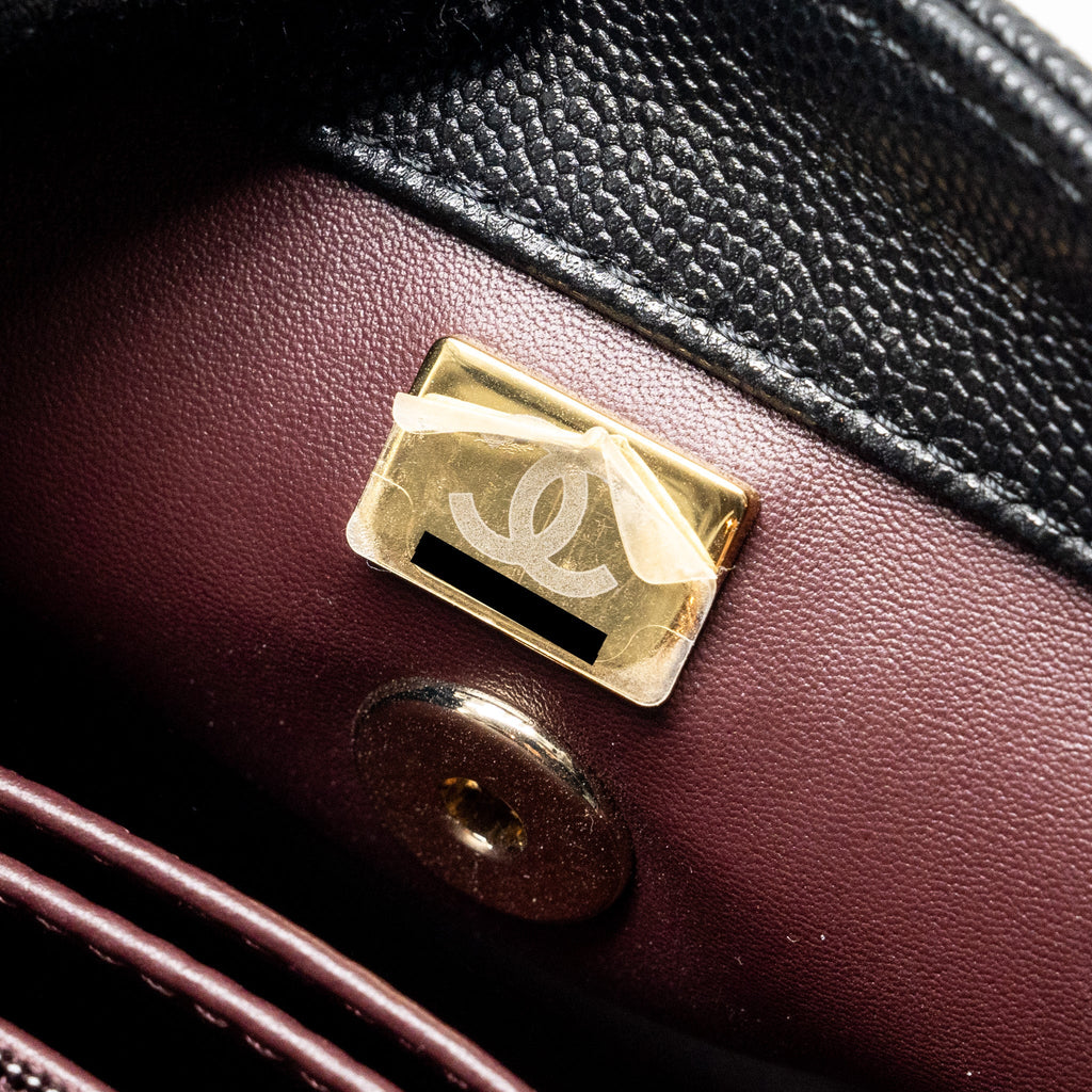 Chanel Small COCO Handle Caviar Black L (Microchip)