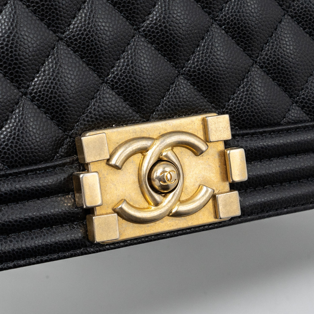 Chanel Medium Classic Boy Bag Caviar Black