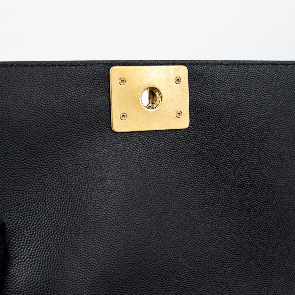 Chanel Medium Classic Boy Bag Caviar Black