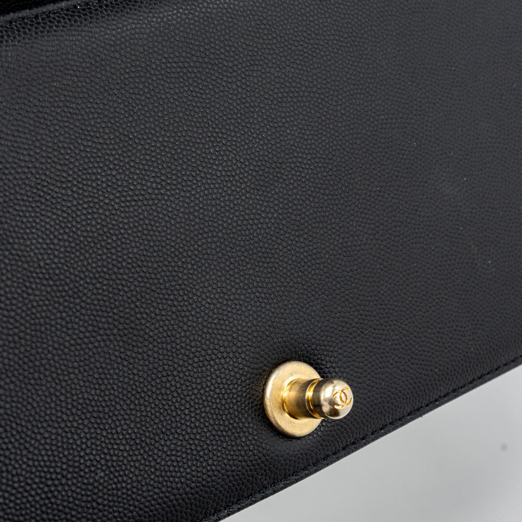 Chanel Medium Classic Boy Bag Caviar Black