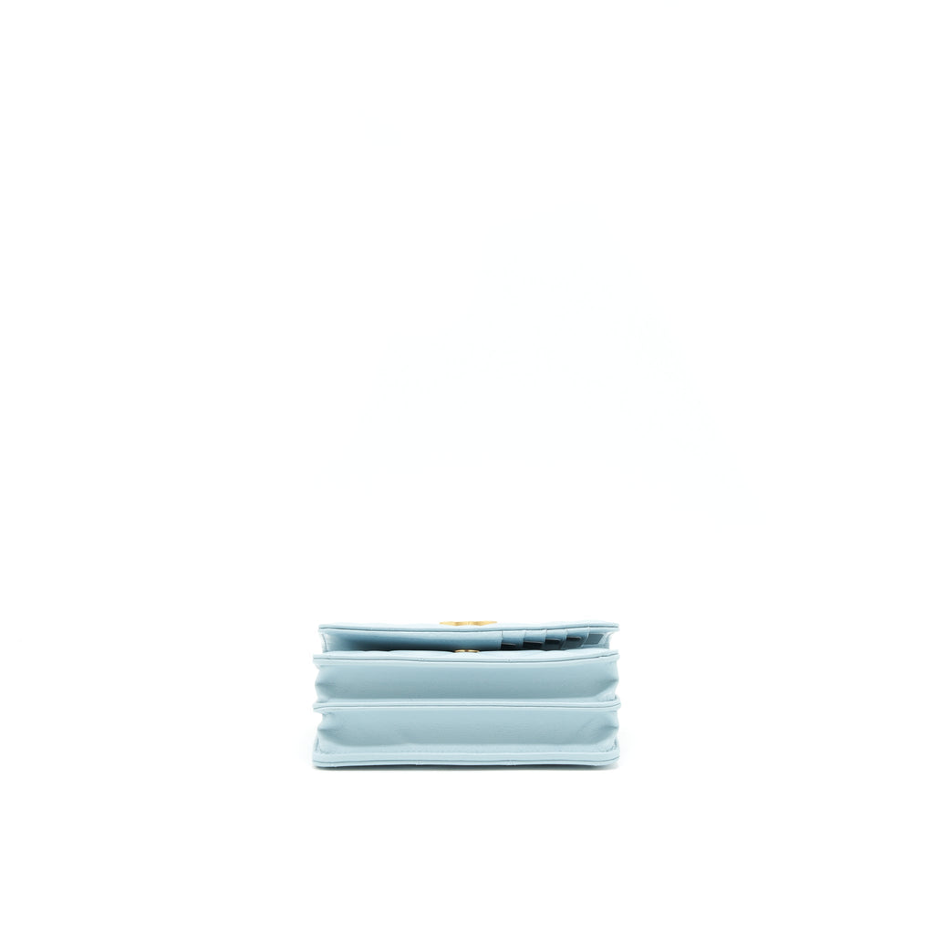 Chanel 22P Purse Vanity with Chain light blue