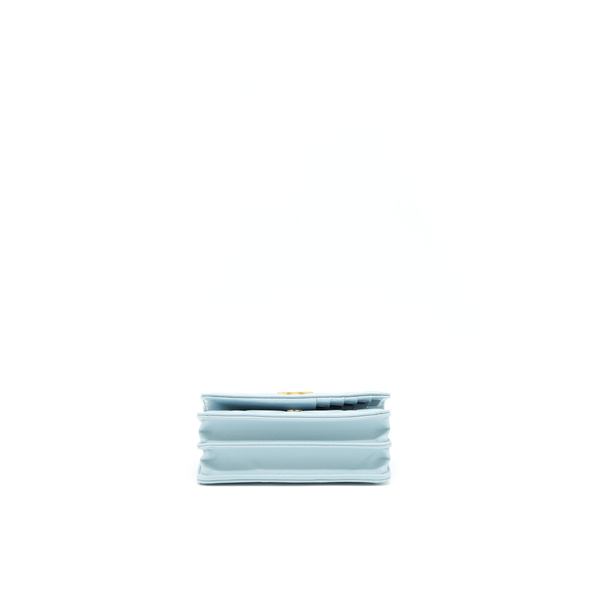 Chanel 22P Purse Vanity with Chain light blue