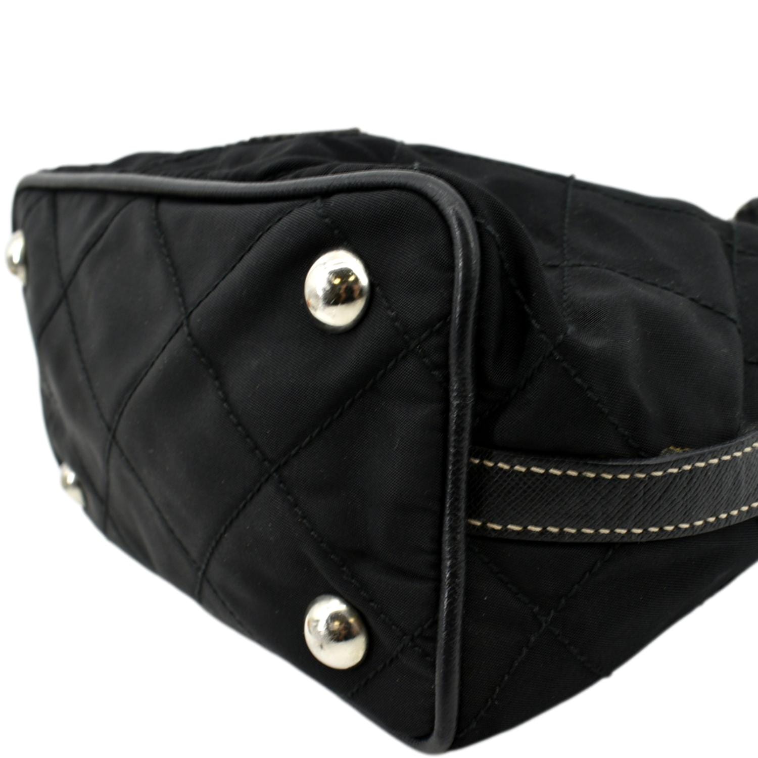 PRADA Tessuto Mini Re-Edition Nylon Shoulder Bag Black